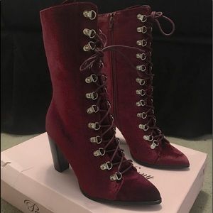Lace up booties
